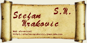 Stefan Mraković vizit kartica
